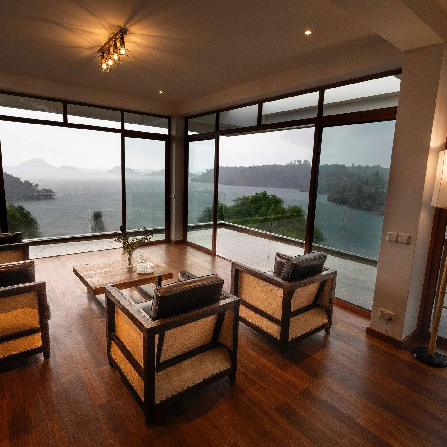 Where the lake meets the sky and your worries dissolve into the horizon. 🌊✨ Umurobyi Lodge is not just a stay &mdash; it's a feeling. Come lose yourself (in the best way possible). #umurobyilodge #VisitRwanda #RwandaLodge #LuxuryAfrica #AfricanLodge