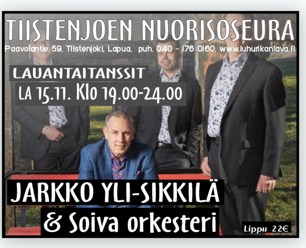 Lauantaitanssit Tiistenjoen nuorisoseuralla