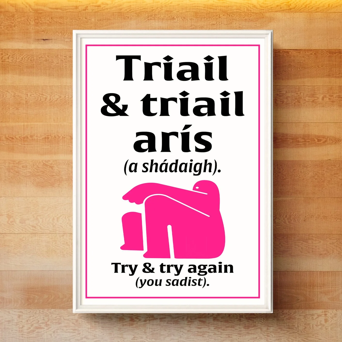 Irish Humour Series I_Try & try again (you sadist)_A4 frame mockup.jpg