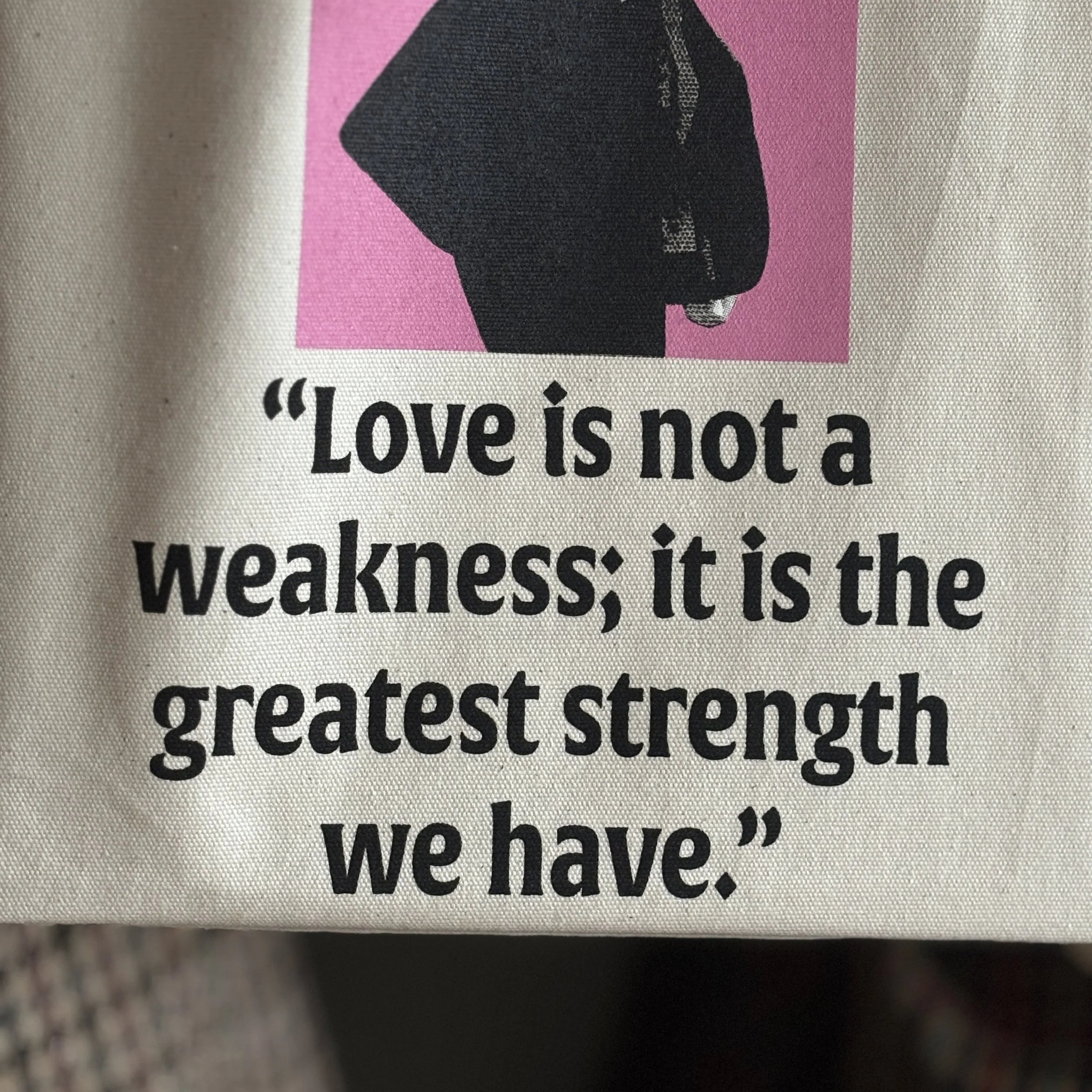 Made by native-Irish (Gaeilc) speakers in West Cork, on Ireland's Wild Atlantic Way. Irish premium tote bag featuring beautiful Michael D Higgins quote. Teanga Ġrá = Love Language.