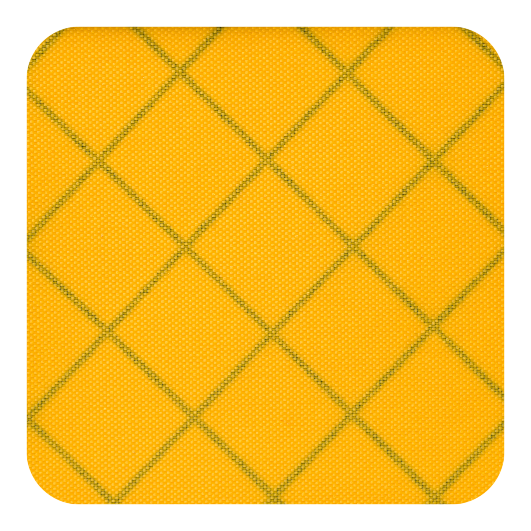 Motif de tissu en forme de damier avec couleur jaune et lignes fines vertes.