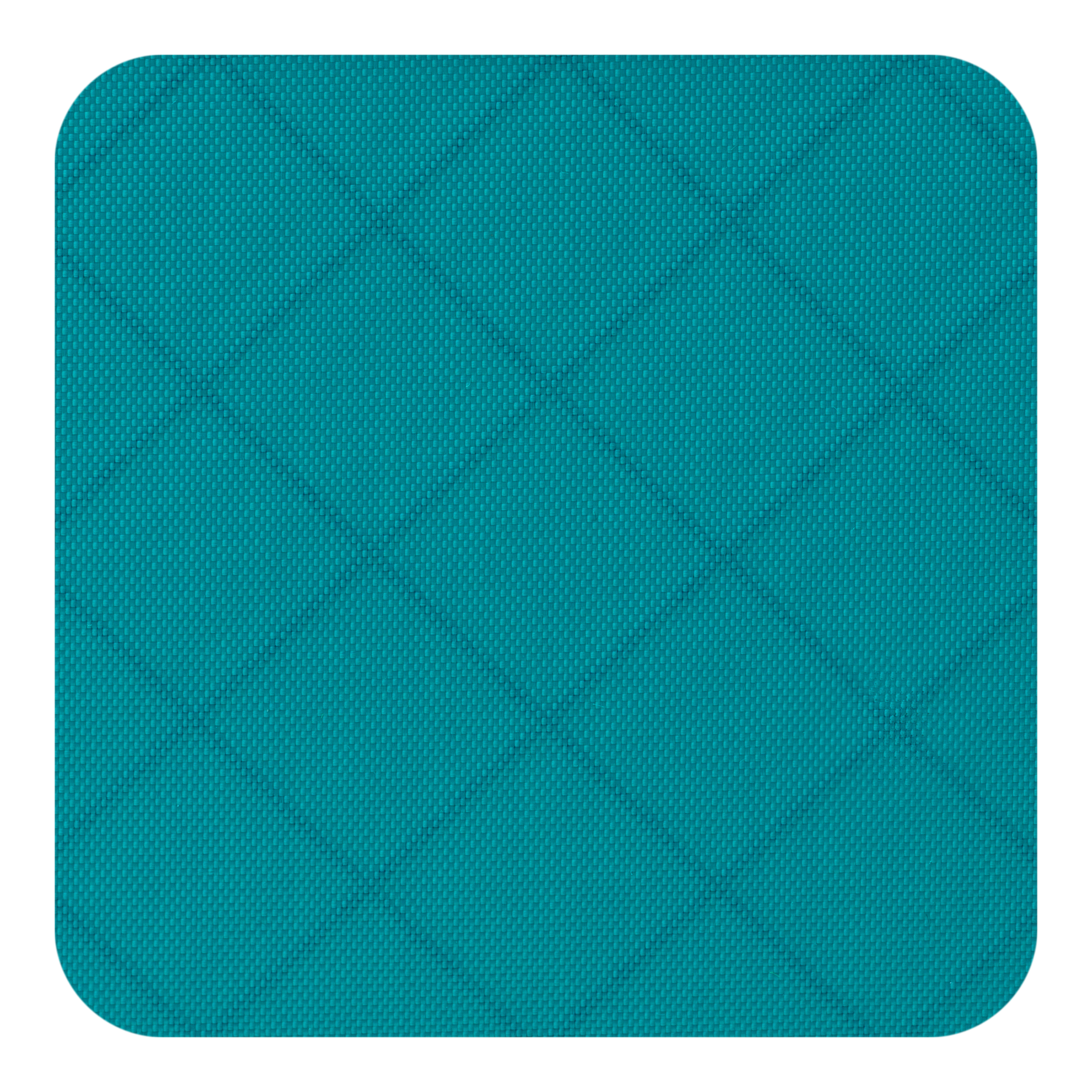 Texture en tissu bleu turquoise avec coins arrondis.