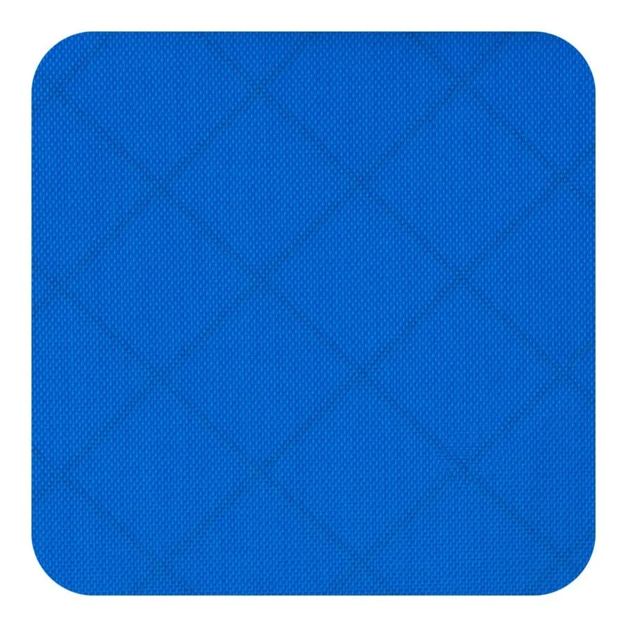 Surface bleue en tissu textured avec coins arrondis.