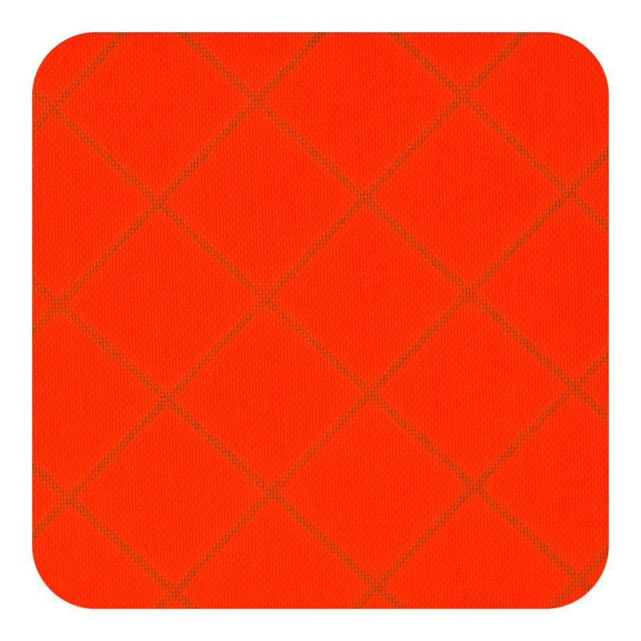 Un motif à carreaux rouges avec des lignes dorées formant un motif géométrique de losanges