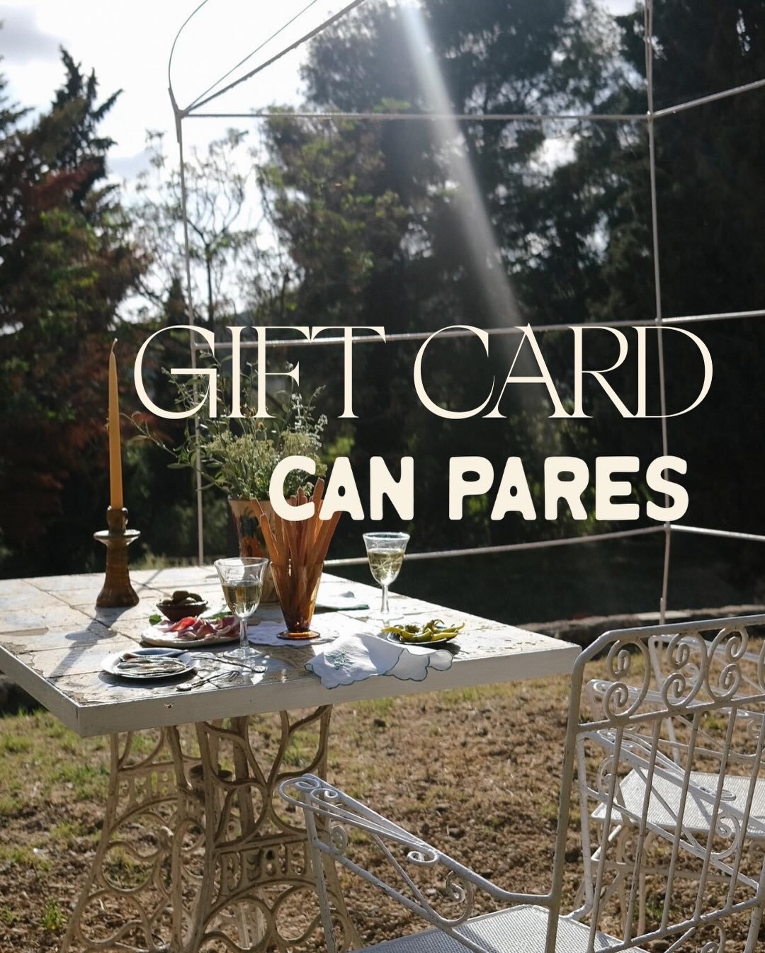 Regala tiempo, calma y bienestar&hellip; 🎁 🌞 
Esta Navidad, ofrece una tarjeta regalo de Can Pares:
.Dos noches en nuestra mas&iacute;a catalana, en el coraz&oacute;n del Mediterr&aacute;neo
o
.Un masaje facial hol&iacute;stico con la m&aacute;gica