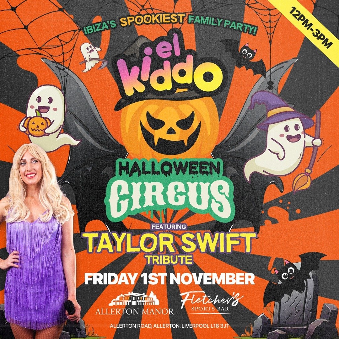 🎃 🎉 GIVEAWAY ALERT! 🎉 🎃

👻 Get ready for the spookiest family day out! We&rsquo;re giving away 8 FREE TICKETS to our El Kiddo Halloween Circus at @allertonmanorgolfclub over in Liverpool🎪 featuring an amazing Taylor Swift Tribute! 😱🎶

Want to