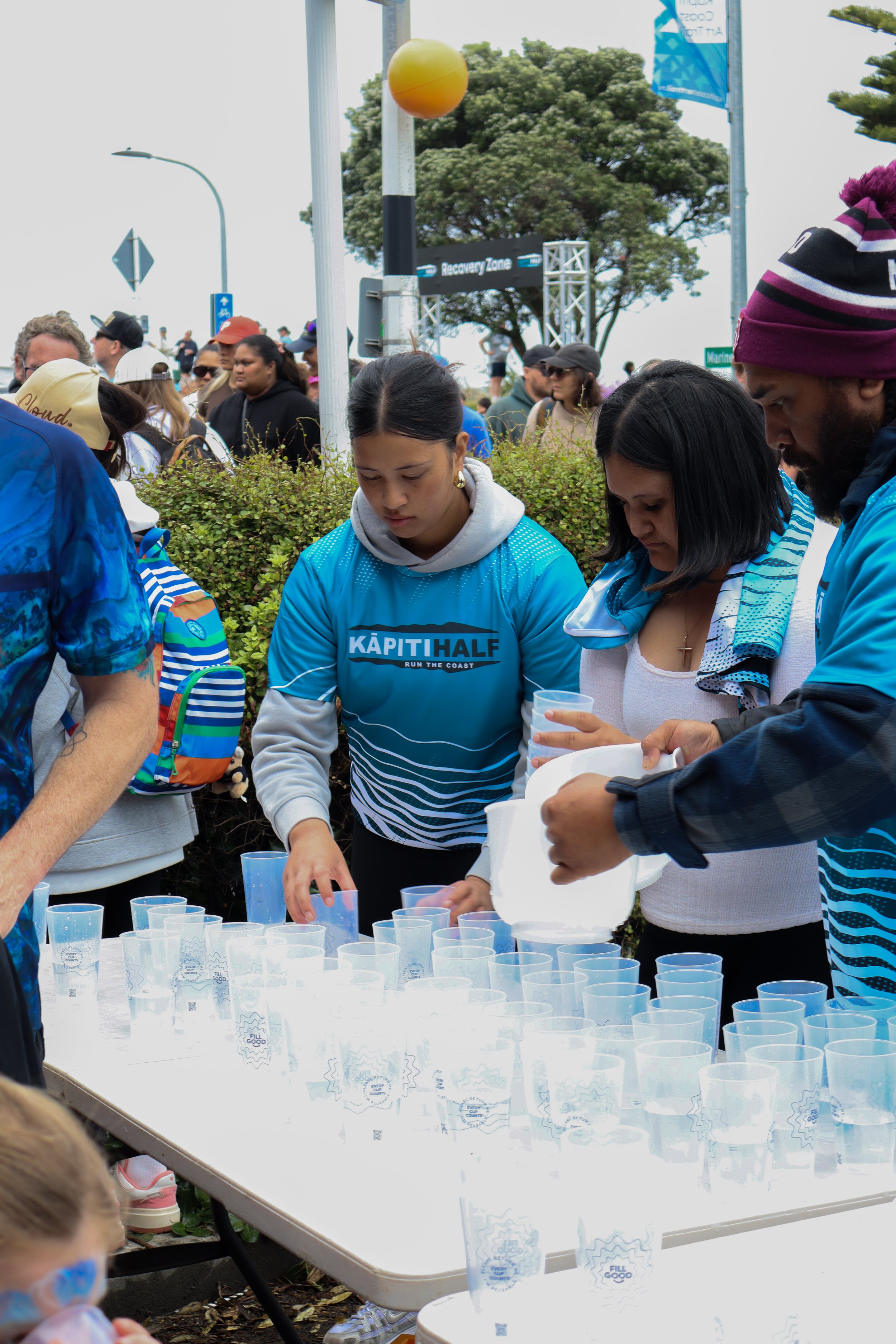 kapiti half marathon fillgood water cups.JPG
