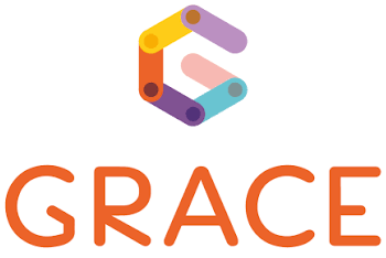 Colorful geometric logo with the word 'GRACE' beneath.