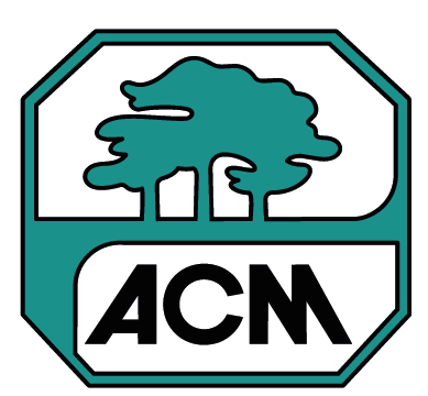 Logotipo con un árbol y las letras ACM