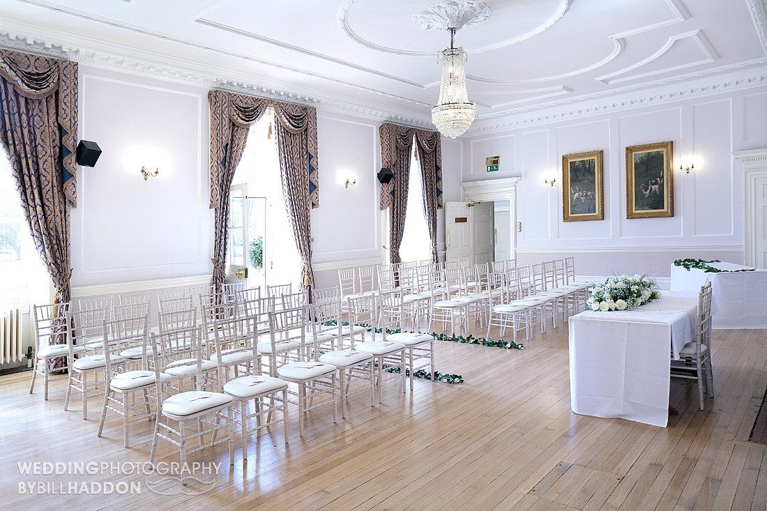 Old Hall at Brooksby Hall set for a wedding ceremony at.jpeg