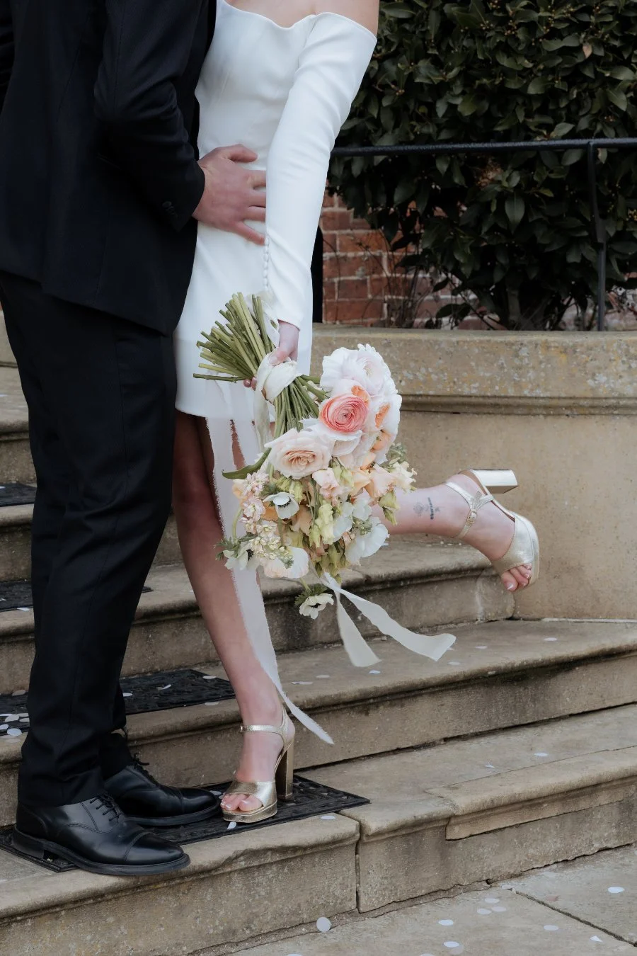 Black Tie & Peach Wedding, Norwood Park Editorial