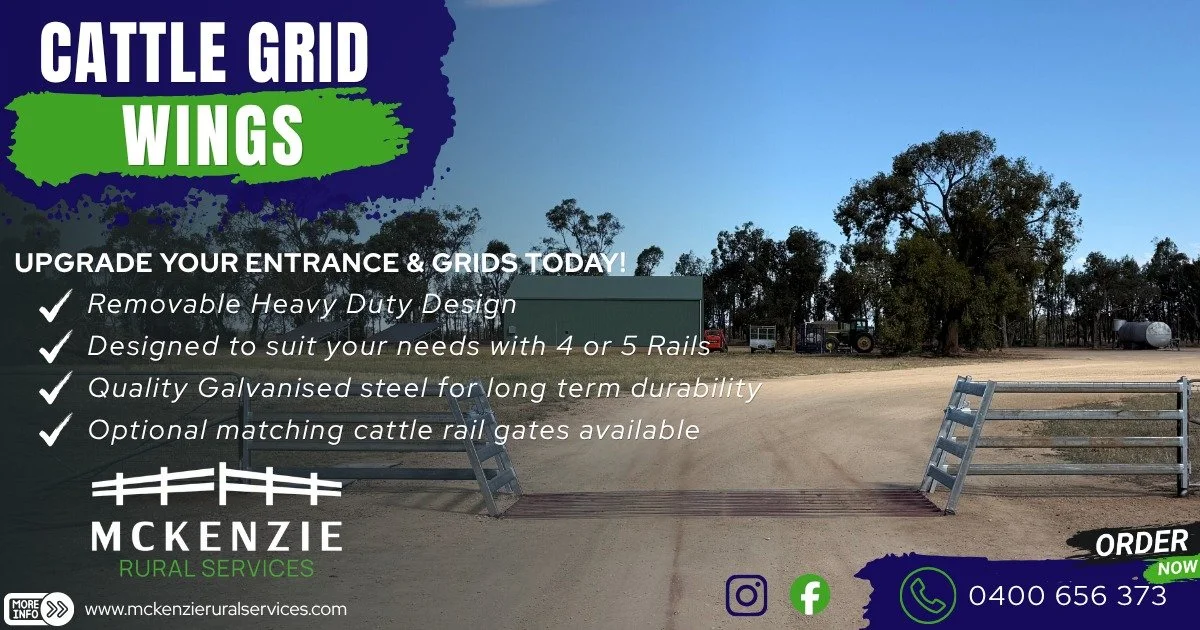 🛠️ UPGRADE YOUR PROPERTY CATTLE GRID TODAY! 🛠️
Looking to improve the safety, appearance and functionality of your property entrance or on farm cattle grids?

Our heavy-duty Cattle Grid Wings are designed to keep stock where they belong while provi