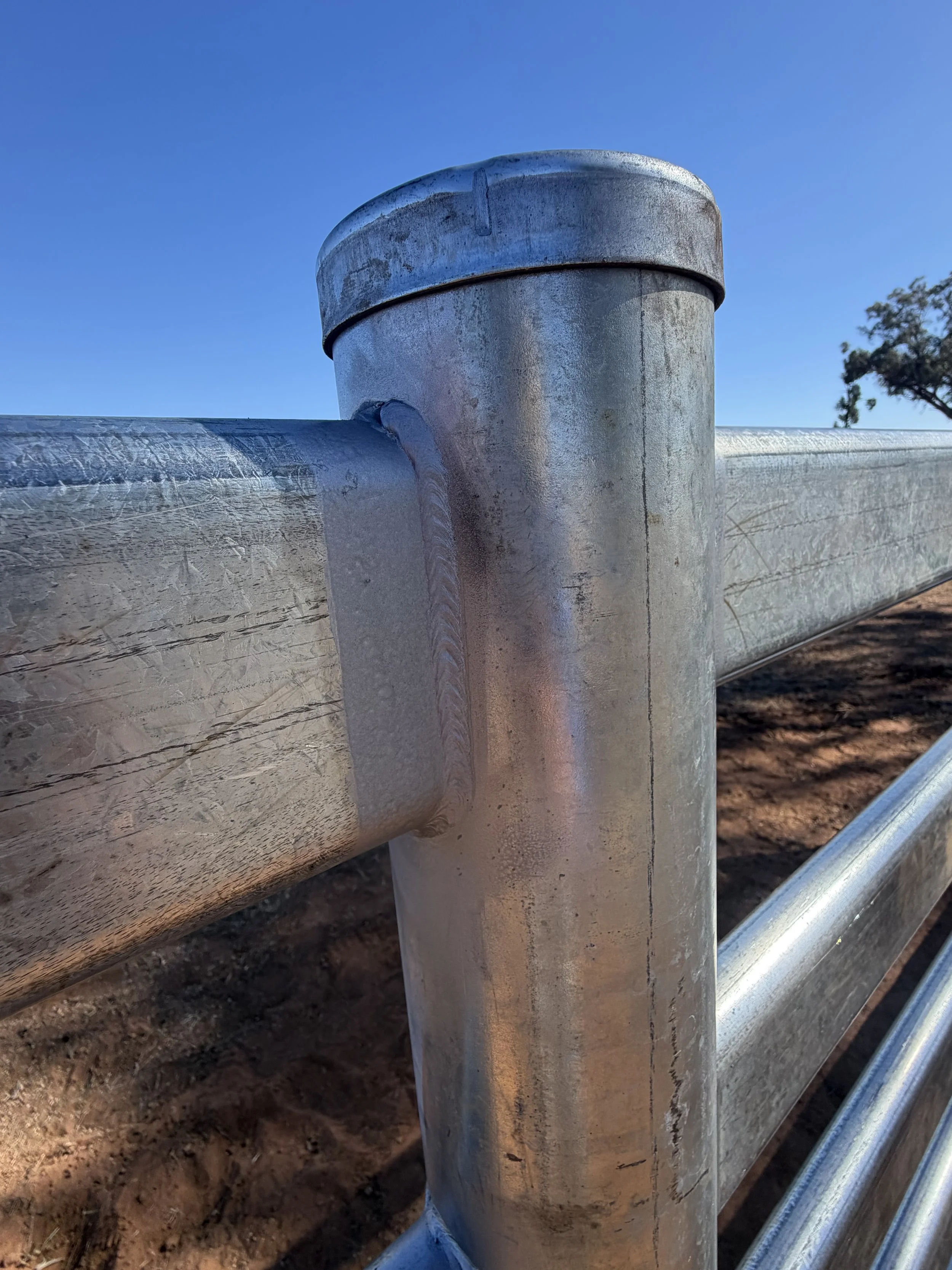 Custom Cattle Rail Entrance welding