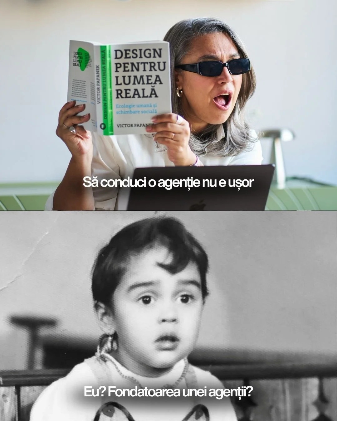 The thoughts will come.
Mai ales c&acirc;nd construiești ceva la care ții.

Dar fetița din tine nu vede doar greul.
Ea vede că ai ajuns aici.
Că faci că-ți și place.
Că ai voie să alegi.
Că &icirc;ncă te joci.
Că &icirc;ncă vrei.

She&rsquo;s very ha