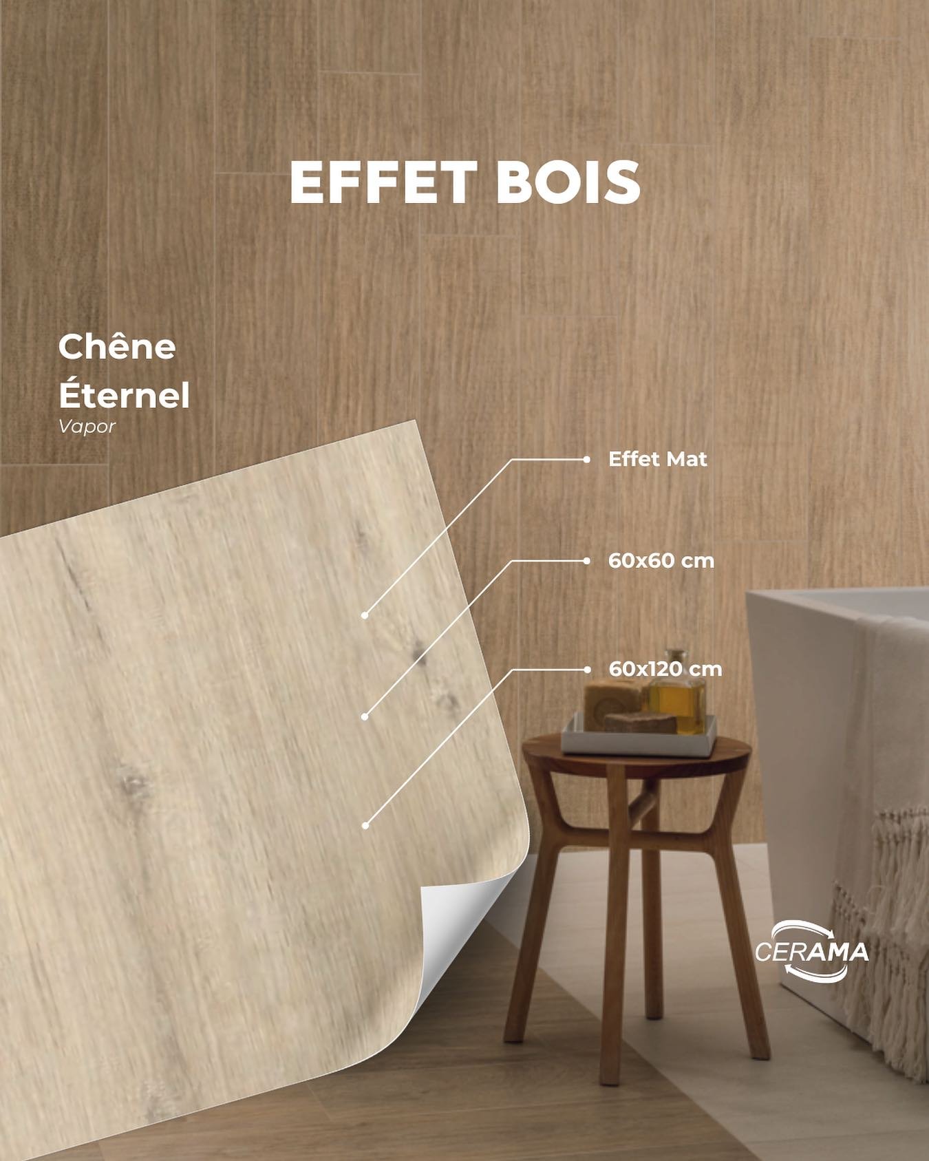 🌳✨D&eacute;couvrez le Charme du Carrelage Effet Bois Ch&ecirc;ne &Eacute;ternel✨🌳

Ajoutez une touche de nature et de sophistication &agrave; votre int&eacute;rieur avec notre carrelage effet bois Ch&ecirc;ne &Eacute;ternel de Cerama. Disponible en