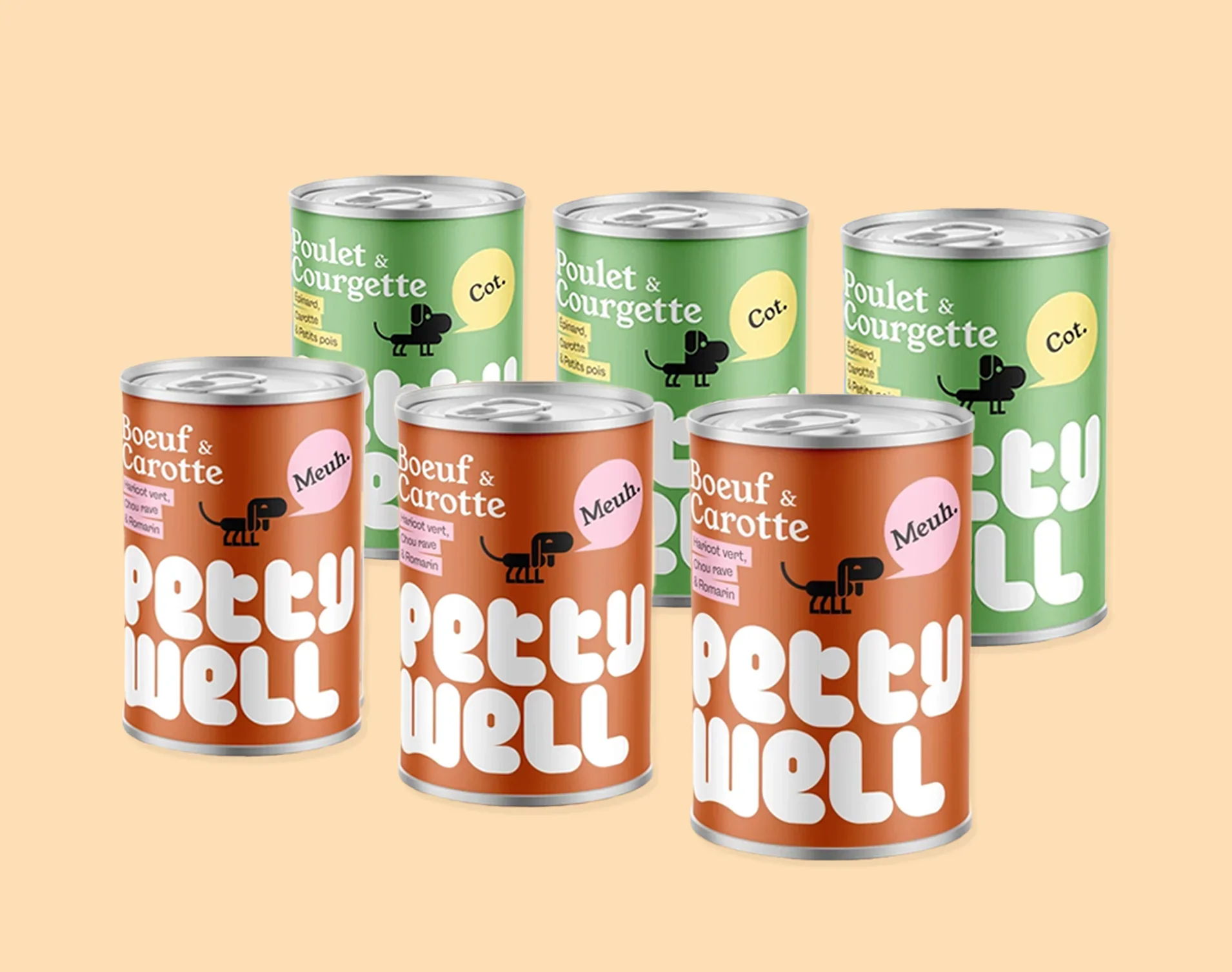 Pâtée Chien - Recette Poulet, Carotte ou Recette Bœuf, Carotte