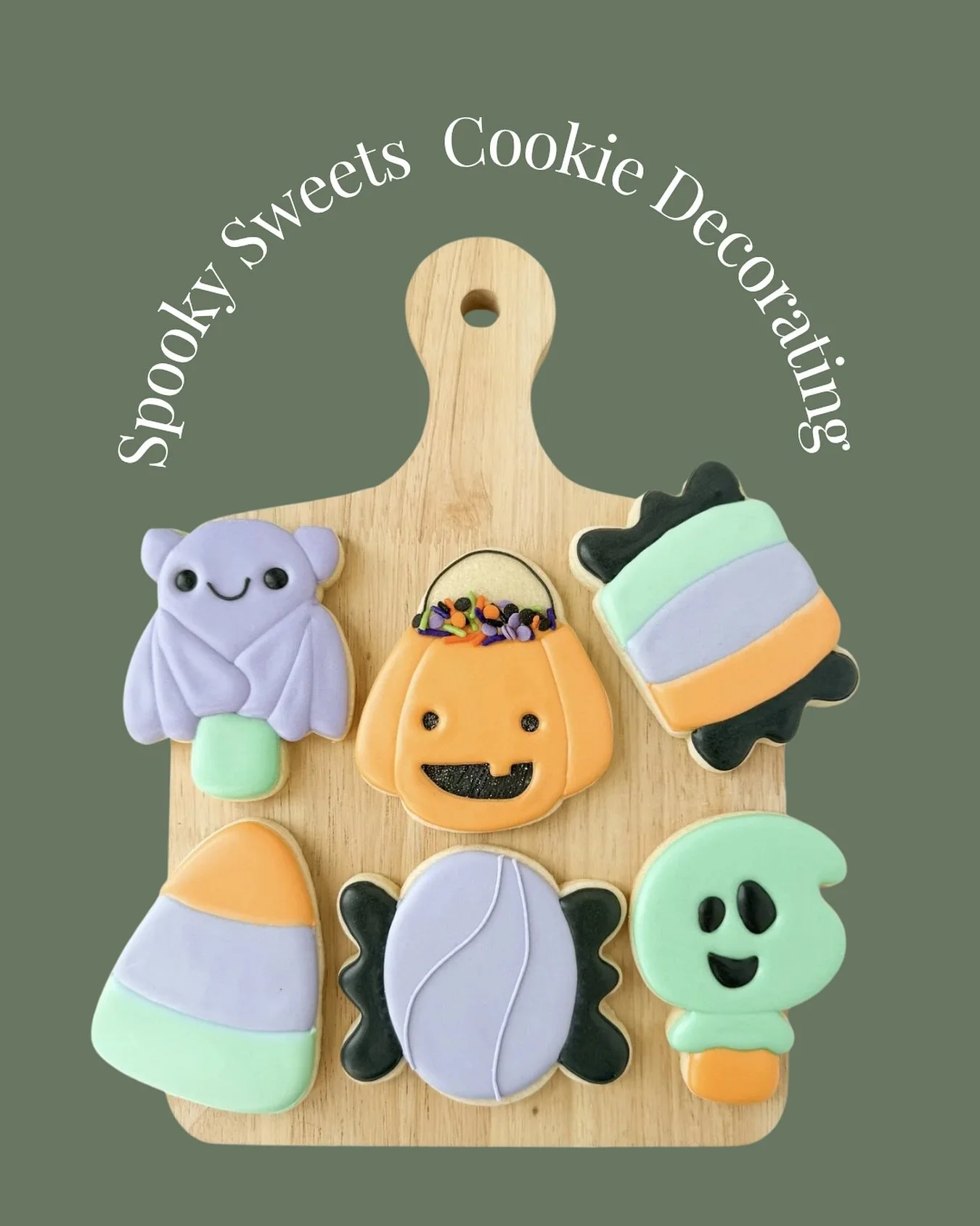 Mark your calendars! 🎃👻
Join us Tuesday, October 21 from 6&ndash;8 PM at Rose &amp; Plum Living for a frightfully fun night of cookie decorating.

You&rsquo;ll learn step-by-step how to create a set of Spooky Sweets cookies&mdash;no experience need