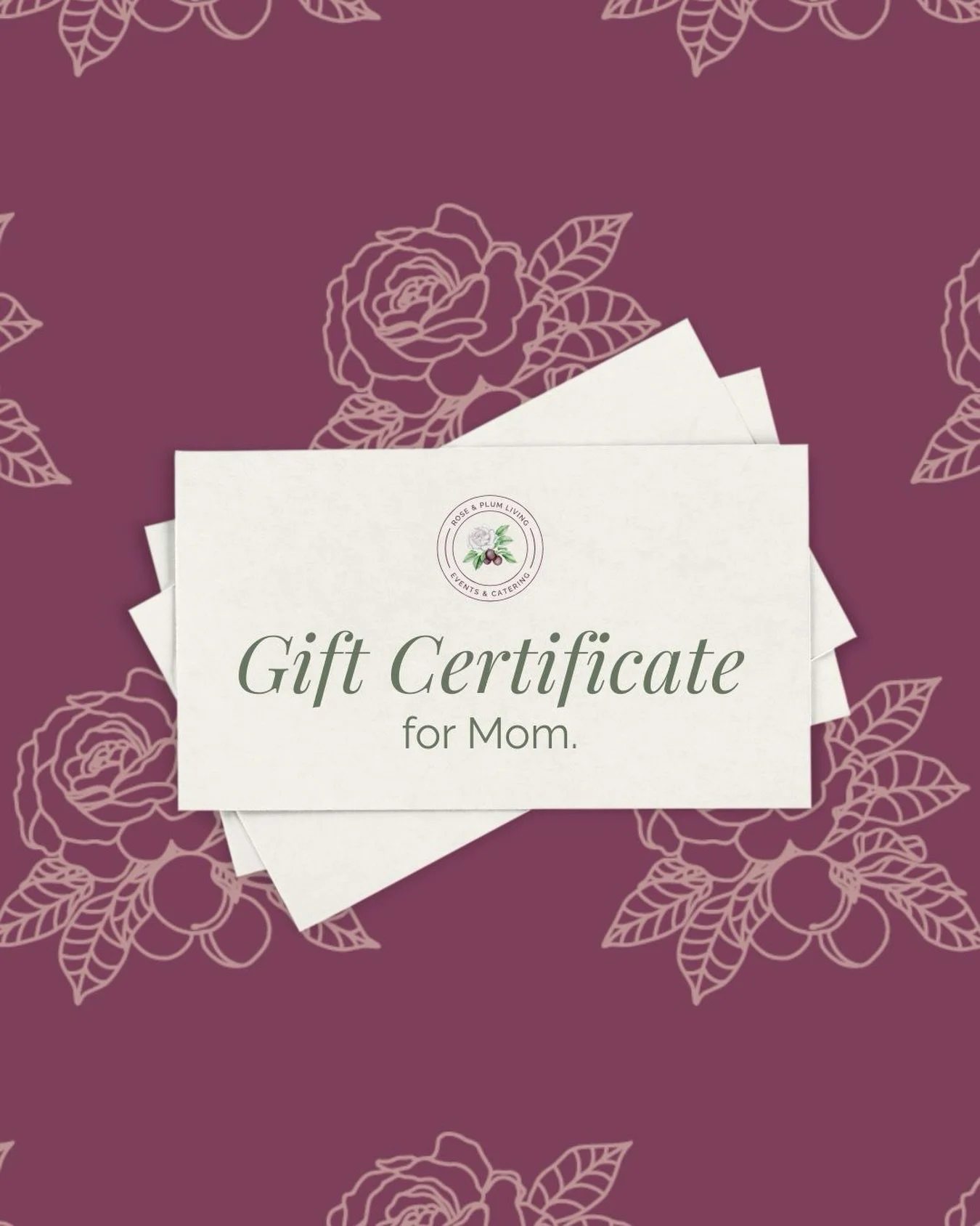 Need a last-minute gift for Mom?

Give her something she&rsquo;ll actually enjoy and remember. A Rose &amp; Plum Living Gift Card is the perfect way to treat her to unforgettable culinary experiences&mdash;from hands-on cooking classes and chef-led e