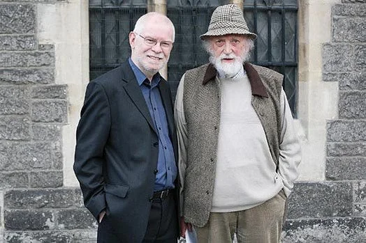 With Francis Harvey at the launch of their books The Mirror Tent and Collected Poems