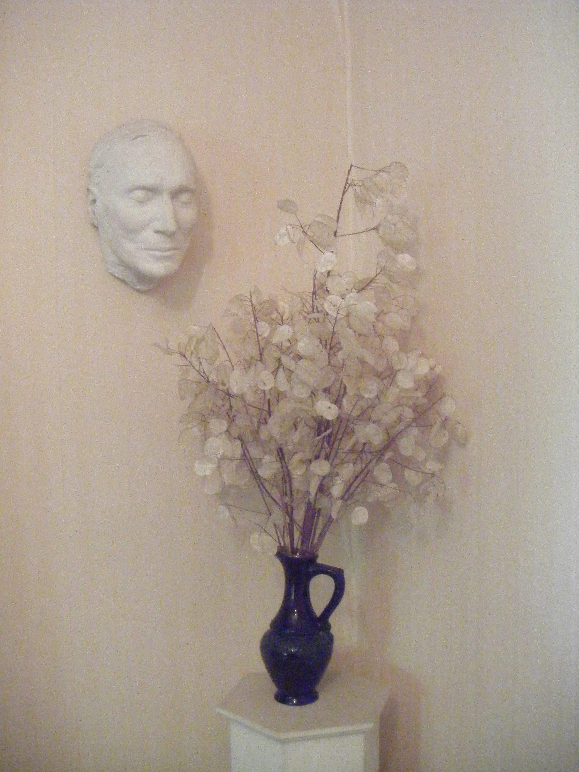 The death mask of Russian poet Boris Pasternak in Pasternak’s residence Perdelkino, outside Moscow, which Smyth visited with other Irish poets in June 2011