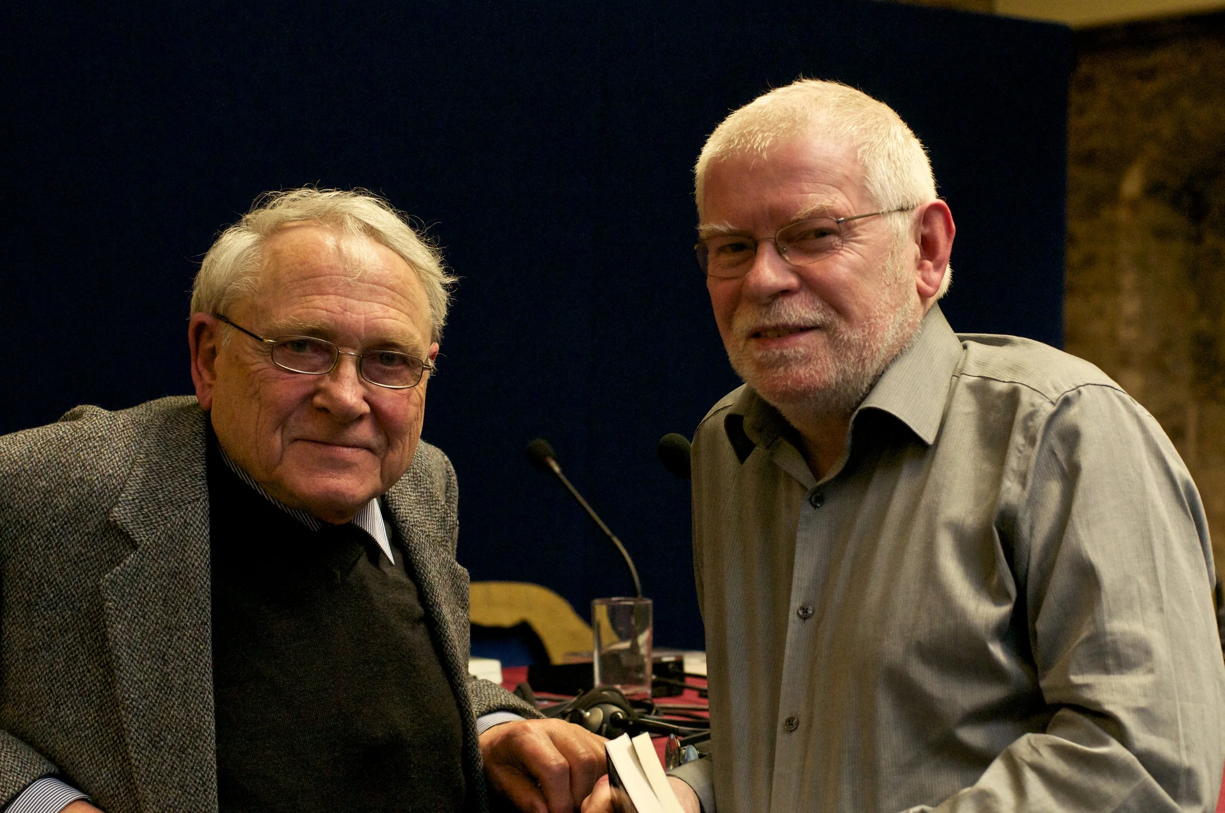 With French poet Jacques Reda after both poets read as part of the Franco-Irish festival in Dublin in 2010