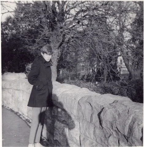 Gerard Smyth in St Stephen’s Green in 1968 ( photo Jim Greeley ). A plan by Smyth and Greeley to organise a poetry reading at the Yeats memorial never materialised.