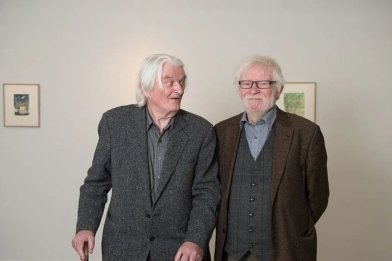 With artist Seán McSweeney at the launch of The Yellow River, at the Solstice Arts Centre, Navan on January 28th. 