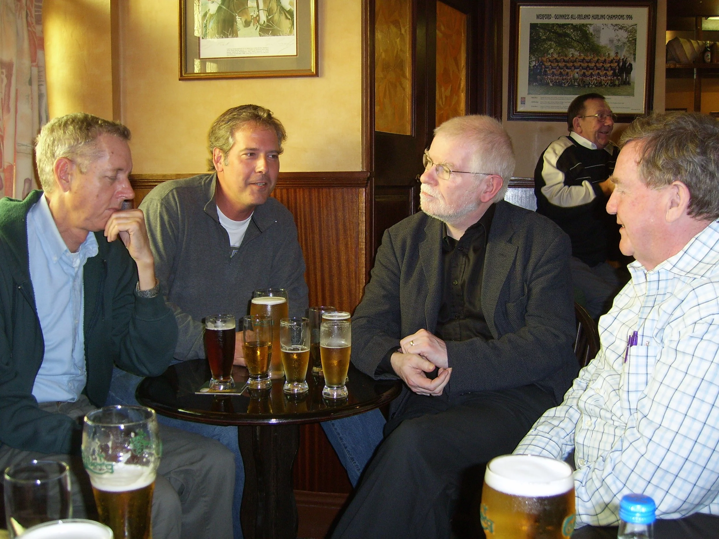 From left to right, with Jim Chapson, David Gardinar & James Liddy in Coolgreany