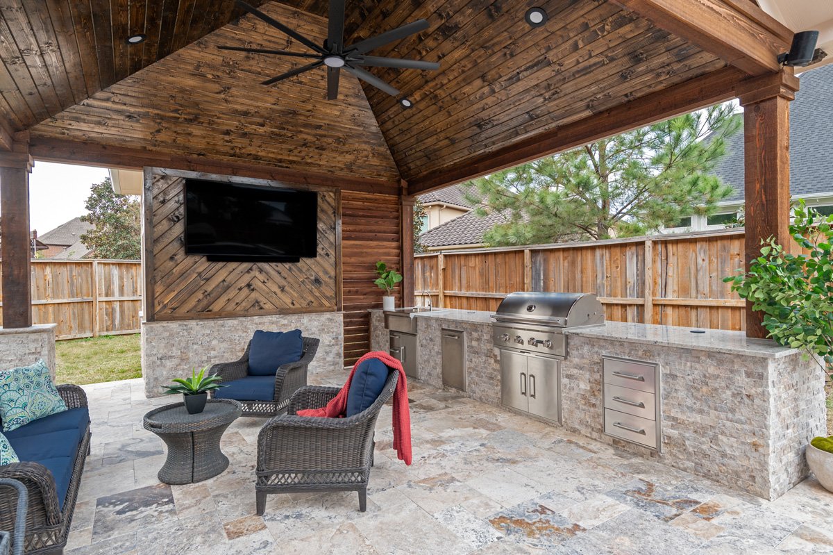 Custom Covered Patio Houston Outdoor