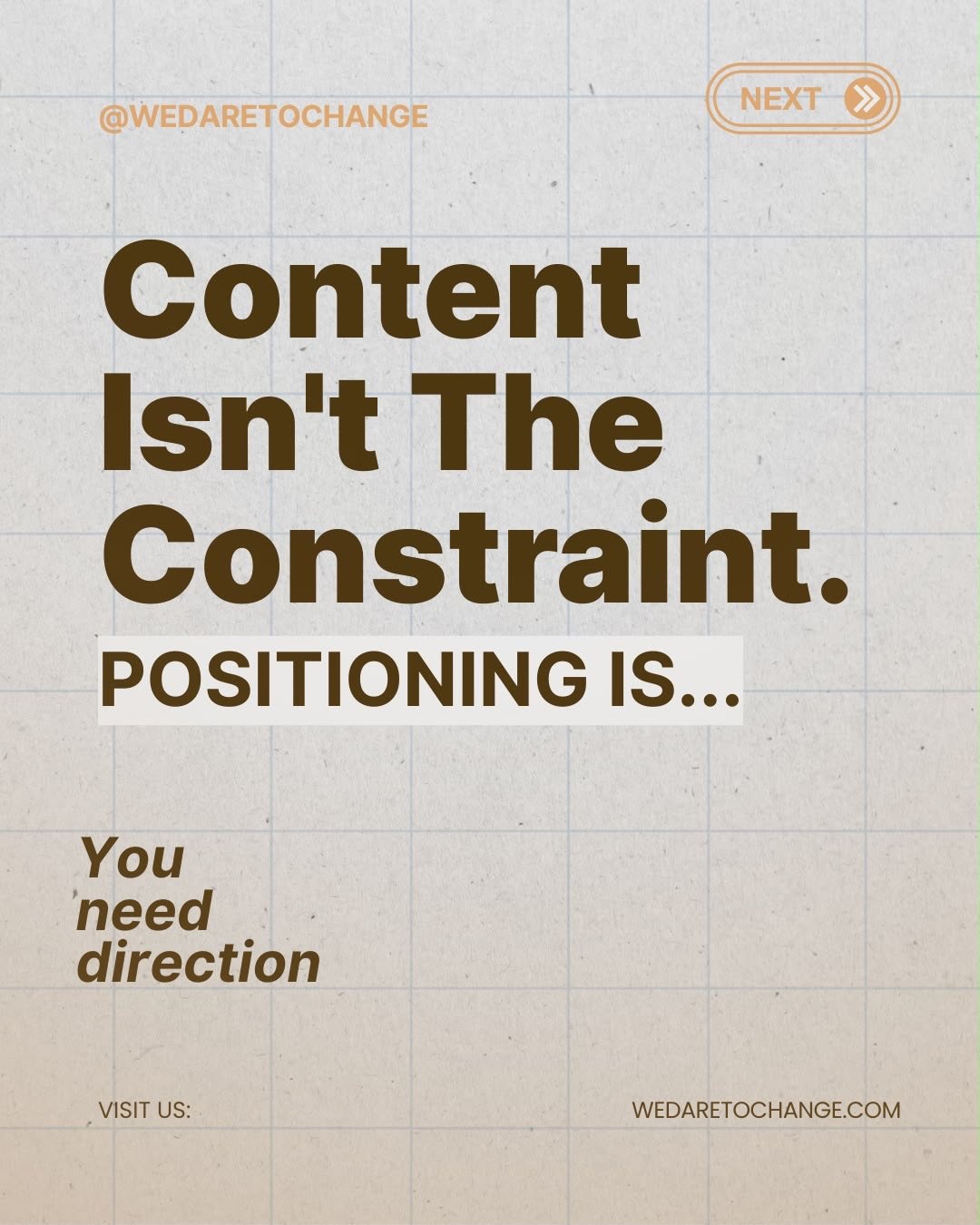 Most people think they have a content problem, so they try to post more, try to be more consistent, try to keep up with what everyone else is doing. But the truth is, content only amplifies what&rsquo;s already there. If the message is unclear, if th