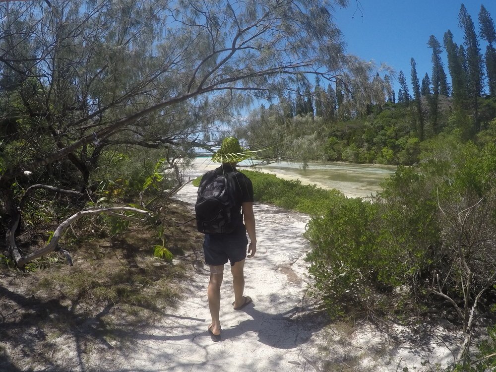 Khalil traveling in the remote island of New Caledonia.