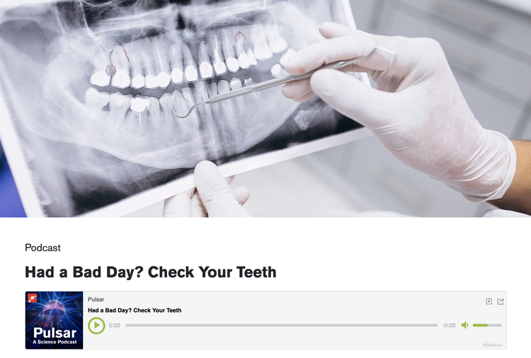 X-ray of a mouth of teeth
