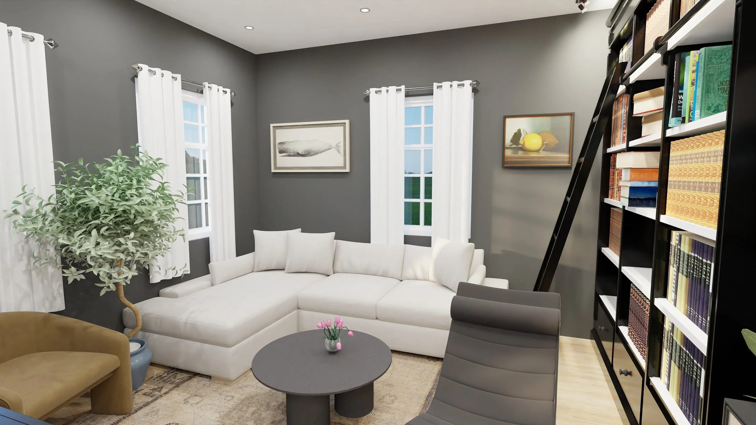 Floorplanner Rendering, Independent Practice- Sitting Room