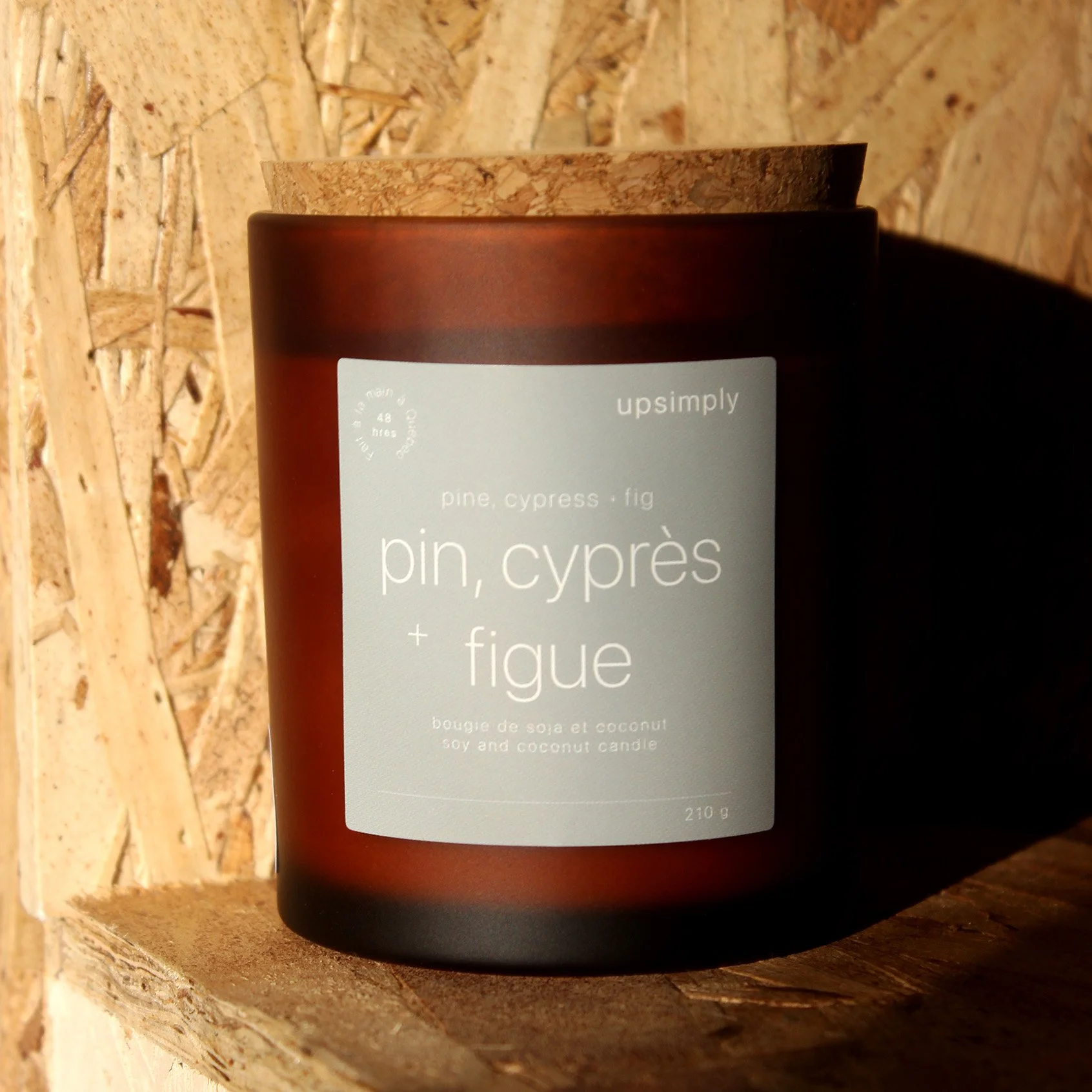 Bougie de soja Upsimply - Pin, cyprès & figue
