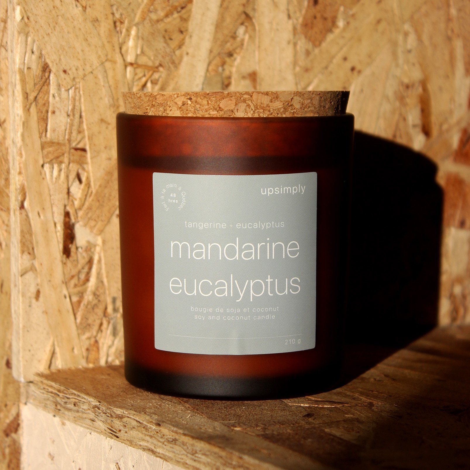 Bougie de soja Upsimply - Mandarine et eucalyptus