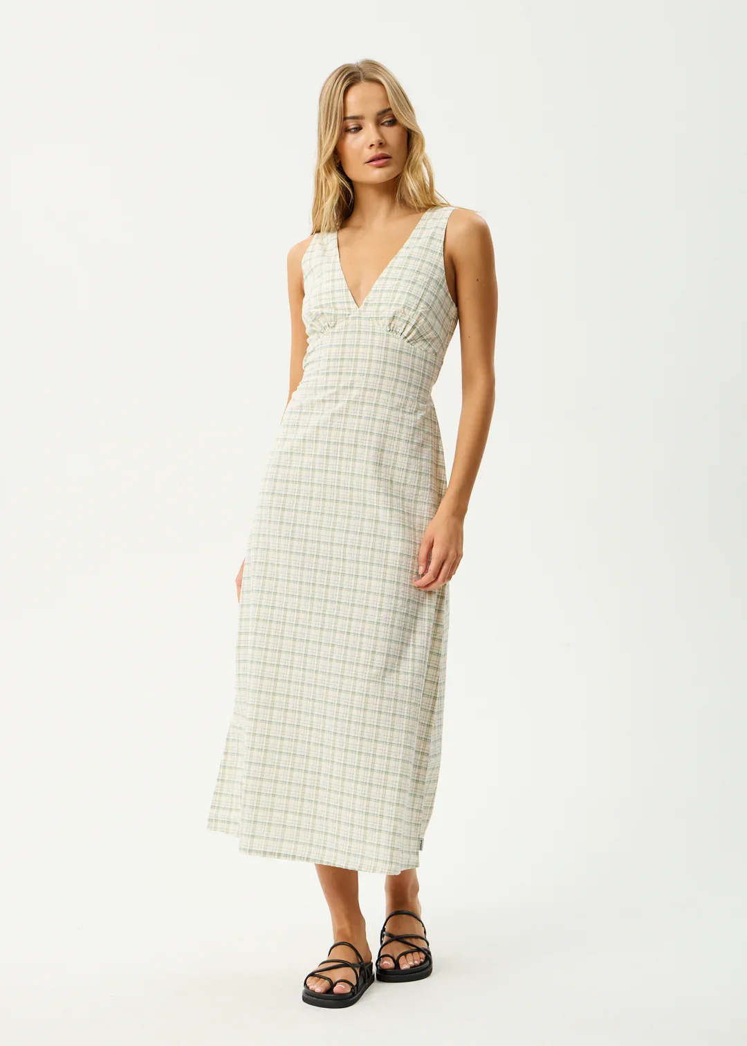 Afends maxi dress - boa check