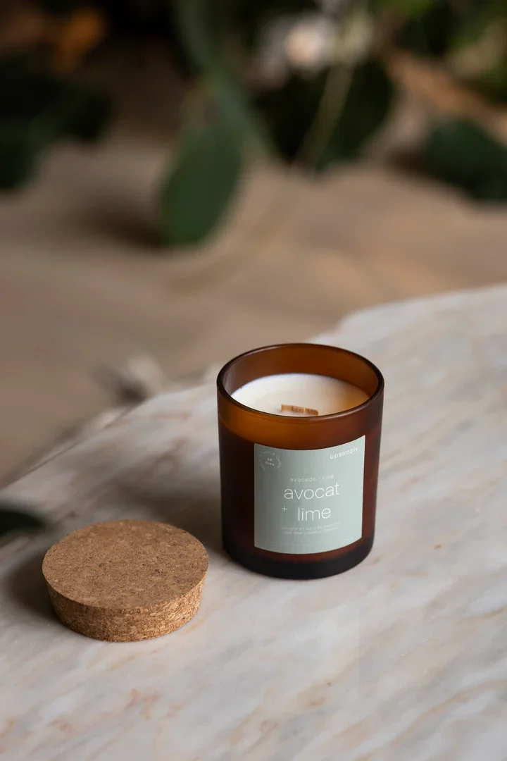 Bougie de soya Upsimply - Avocat et lime