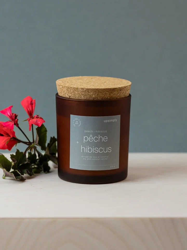Bougie de soya Upsimply - Peche & hibiscus