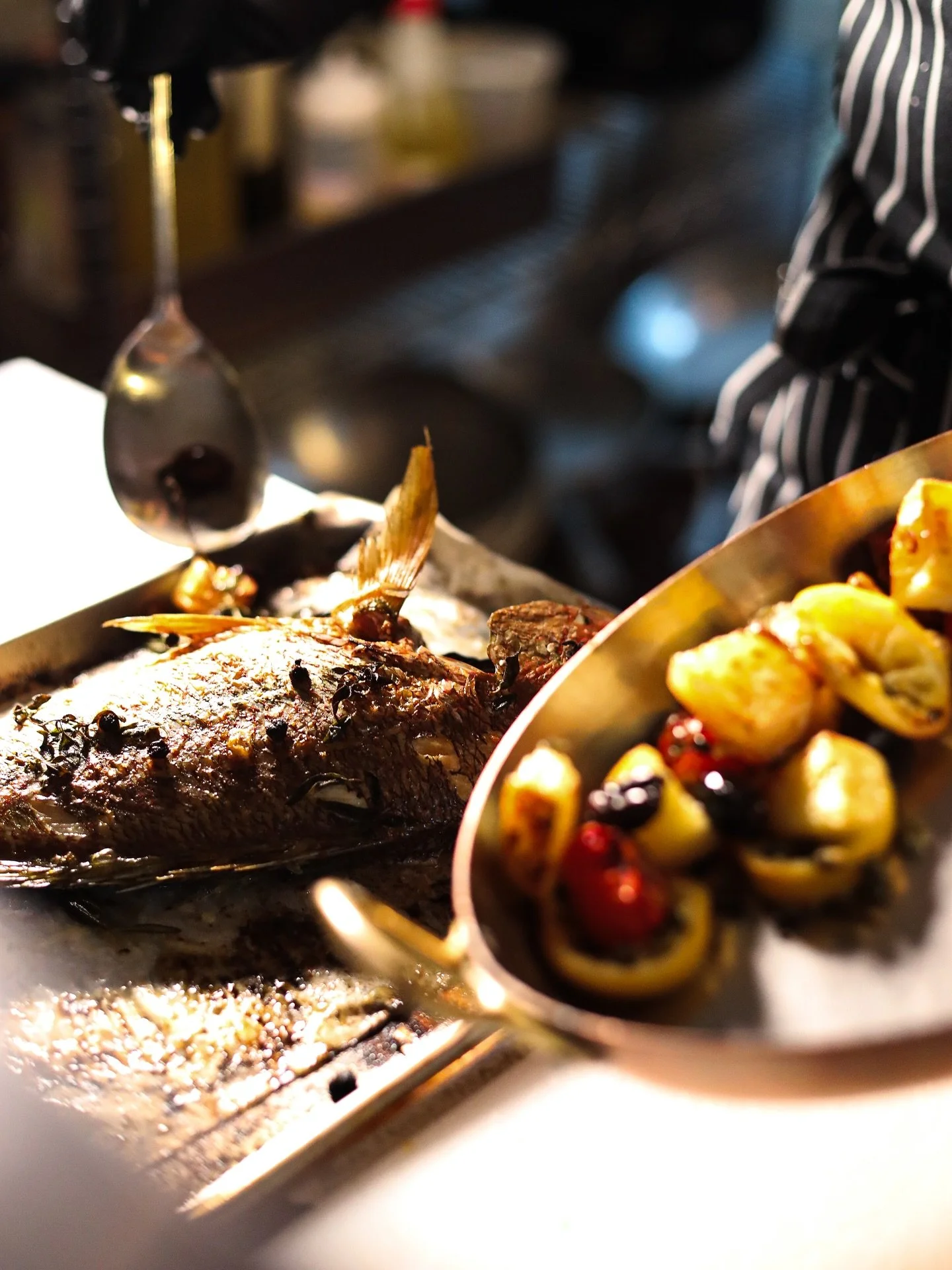 At Toscana Mare, simplicity becomes elegance by the sea.
 Our Branzino alla Griglia, a Mediterranean sea bass, is served with seasonal vegetables and a touch of lemon, capturing the essence of coastal dining.

Prepared with care, it reflects our phil