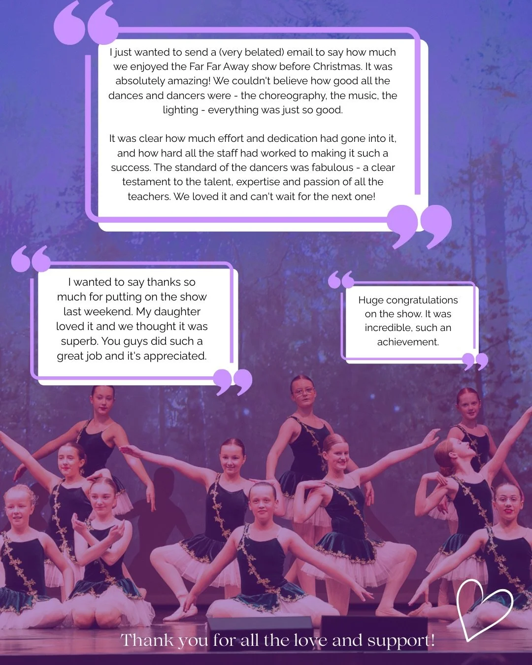 Thank you to everyone who came to our shows and took the time to share such kind words. We are so grateful for all the love and support 💜

Our show videos are now ready to watch! Password to the LBA hub can be found in your emails and once you enter