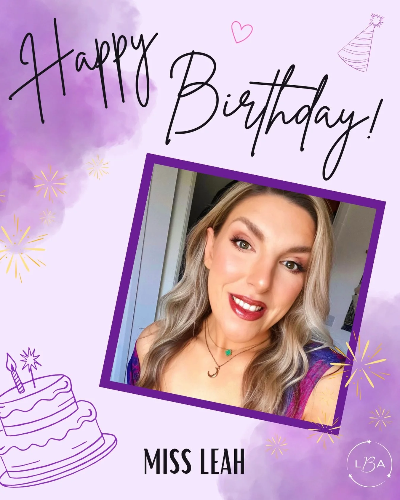 A big Happy Birthday to our Miss Leah! 🥳🎂✨

We hope you have the best day! Lots of love your LBA family 💜