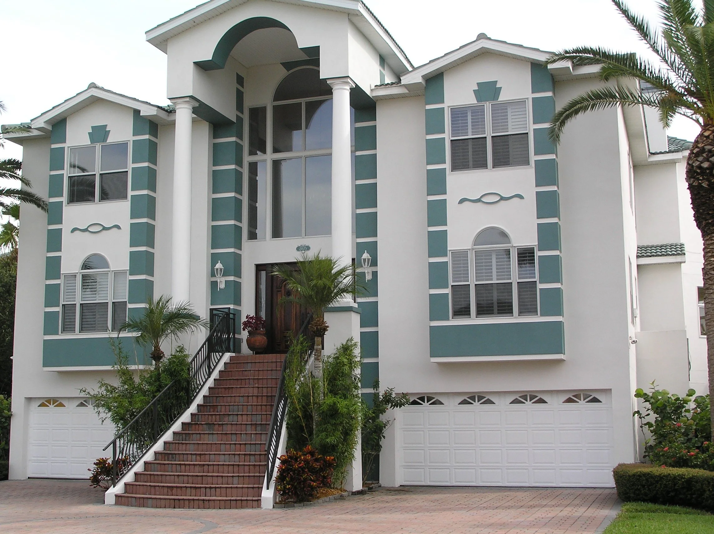 Solar and security window film on residential home.