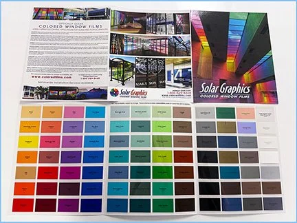 Solar Graphics Colored Window Film Chart