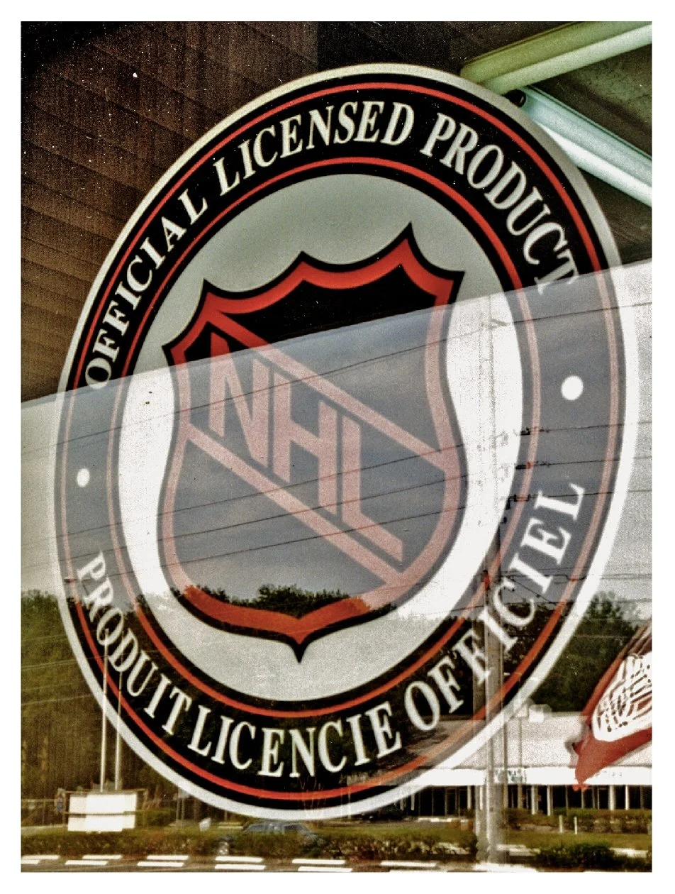 NHL official licensed product logo on glass window colored window film