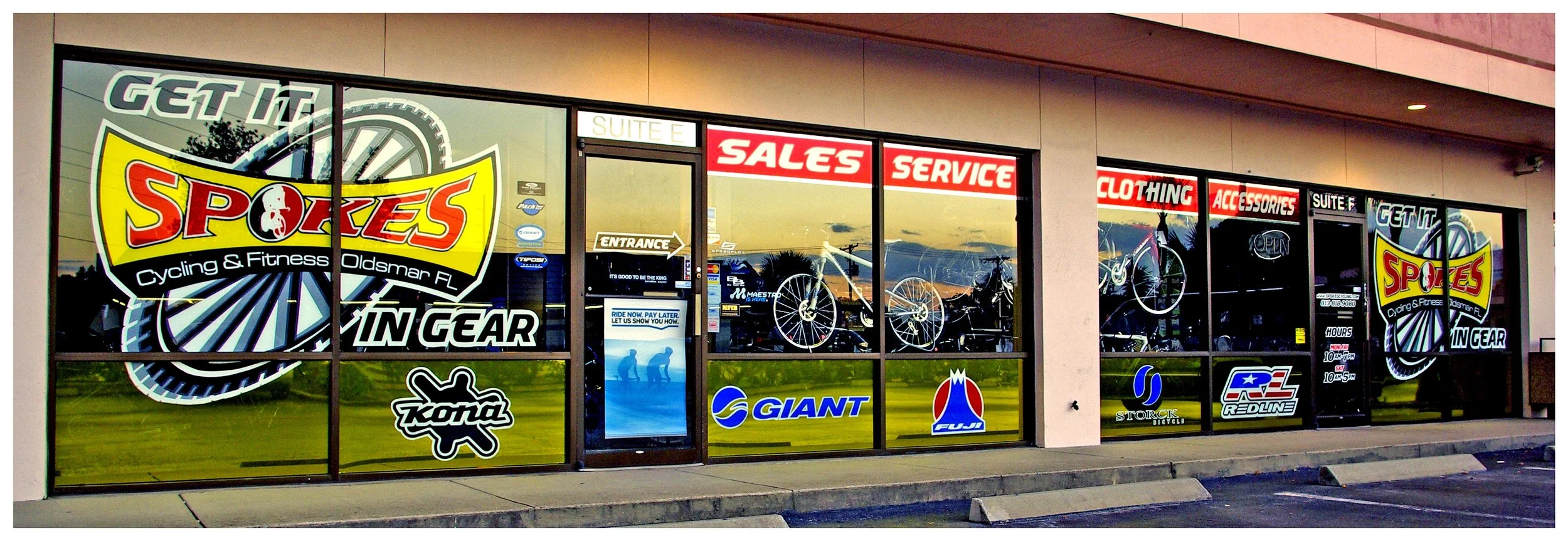 Spokes Bike Shop - Colored Window Films