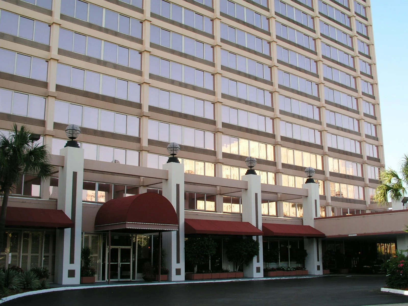 Solar and security window film on commercial building.