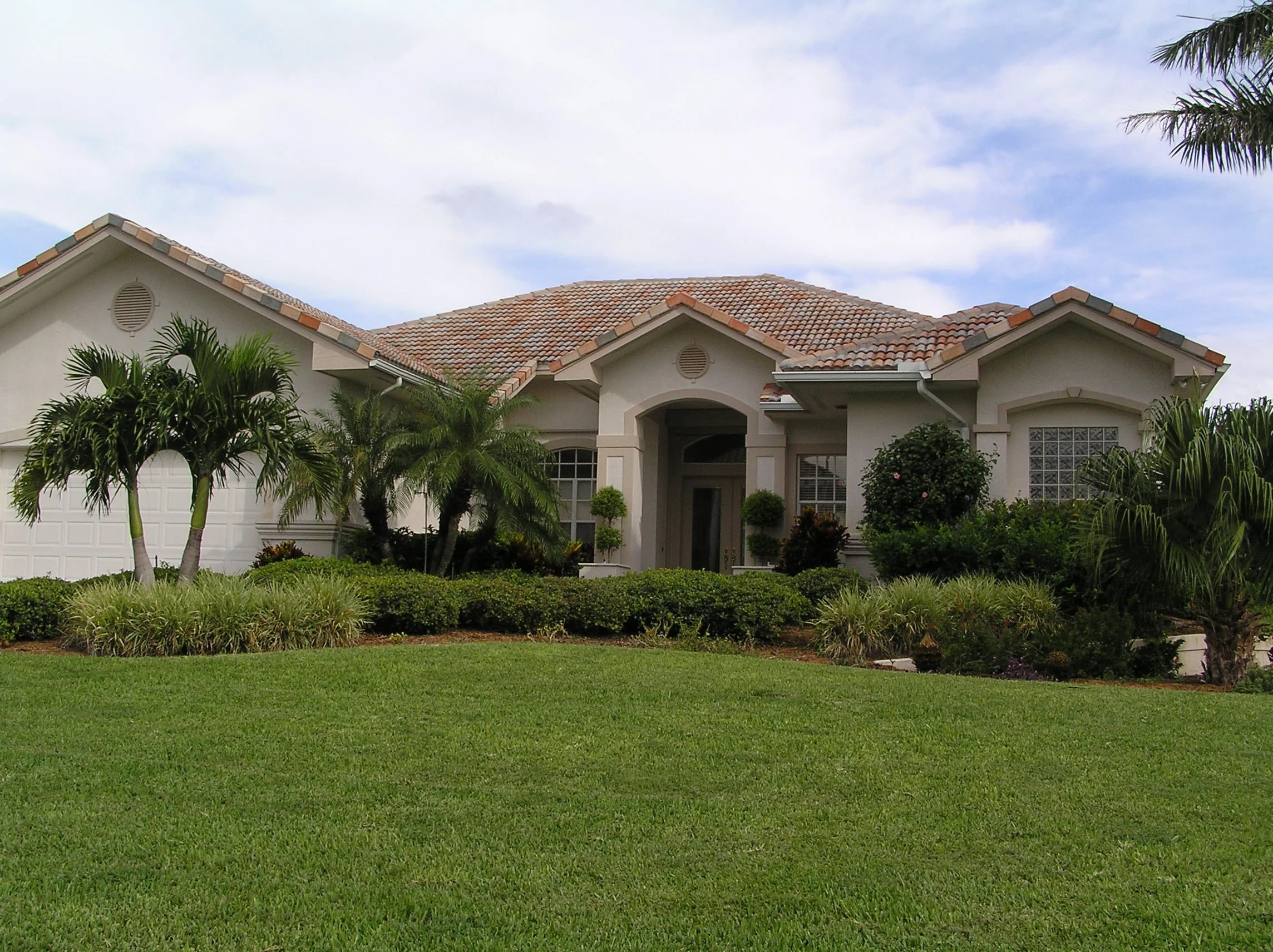 Solar and security window film on residential home.