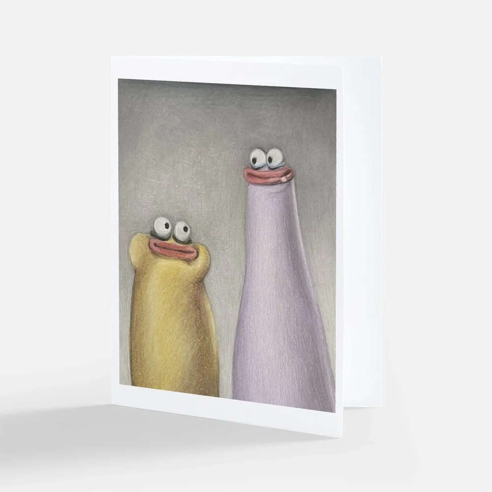 Purple and Brown Note Card