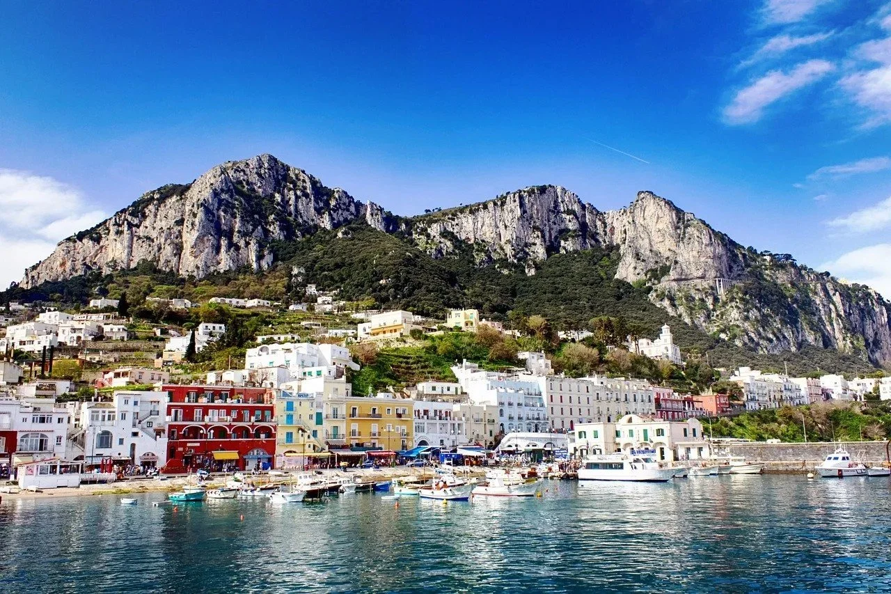 Colorful harbor of Capri, Italy, a romantic honeymoon destination