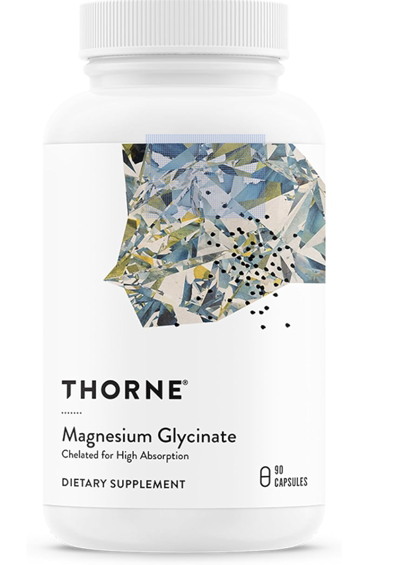 THORNE - Magnesium Glycinate - Supports Restful Sleep, Muscle Relaxation, Heart Health & Metabolism* - Chelated Magnesium Capsules - Third-Party Certified - Gluten, Dairy & Soy-Free - 90 Servings
